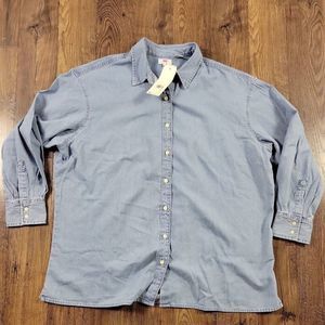 Levis Denim Shirt Mens XL Long Sleeve Blue Cotton Button Up New With Tag…